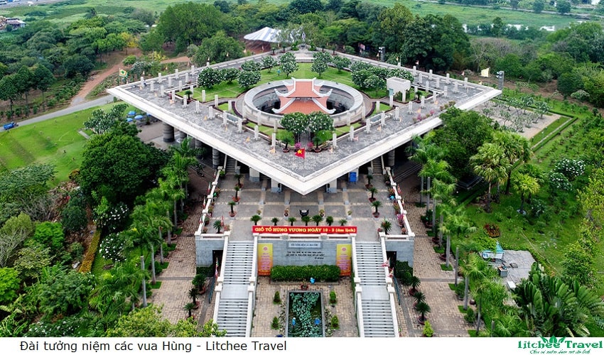 đài tưởng niệm các vua Hùng Litchee Travel